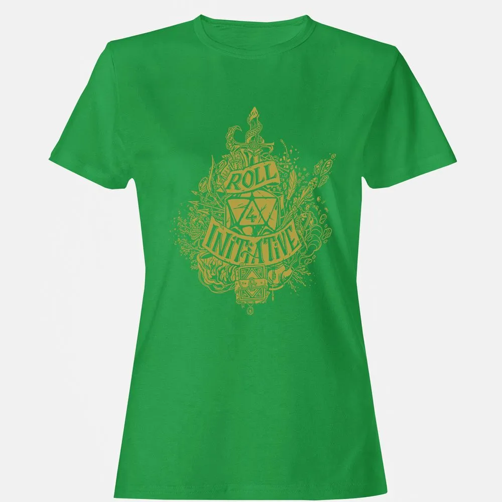 Roll Initiative Women's T-Shirt - Irish Green - 7