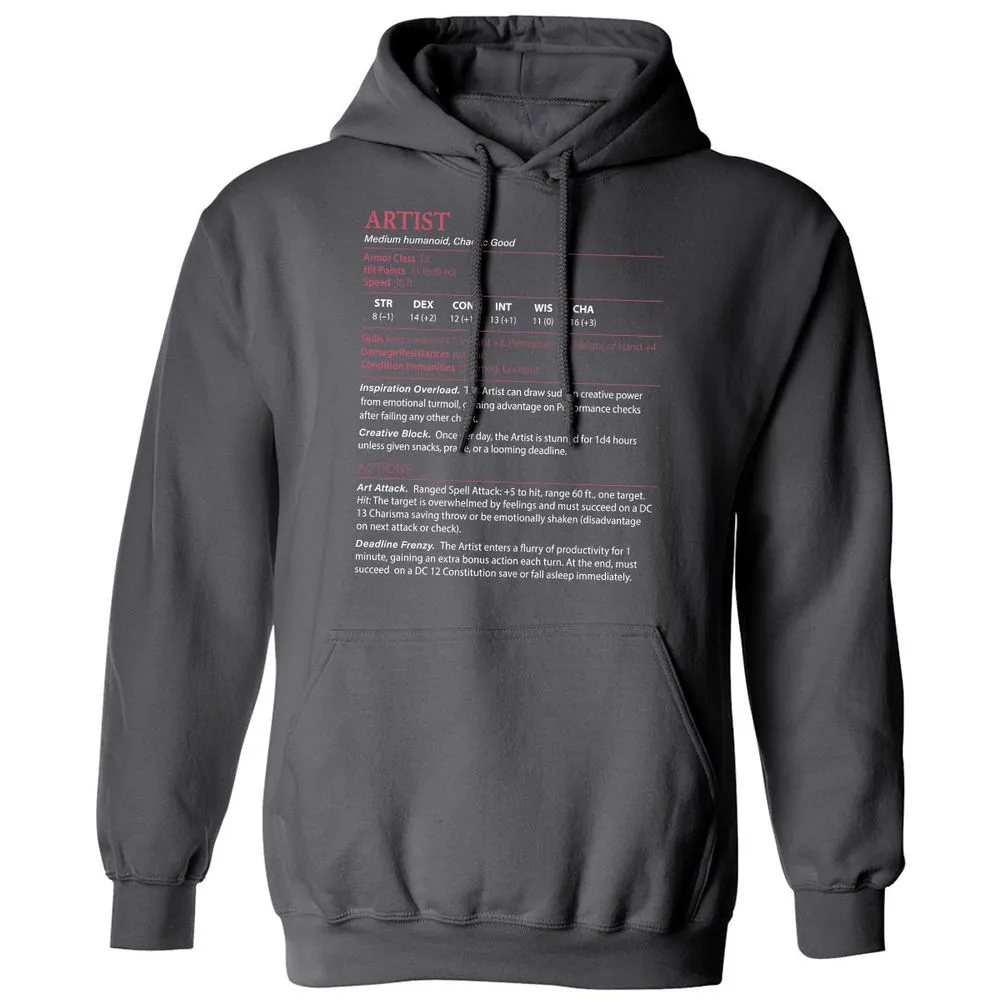 Artist Stats Classic Unisex Hoodie - Charcoal - 7