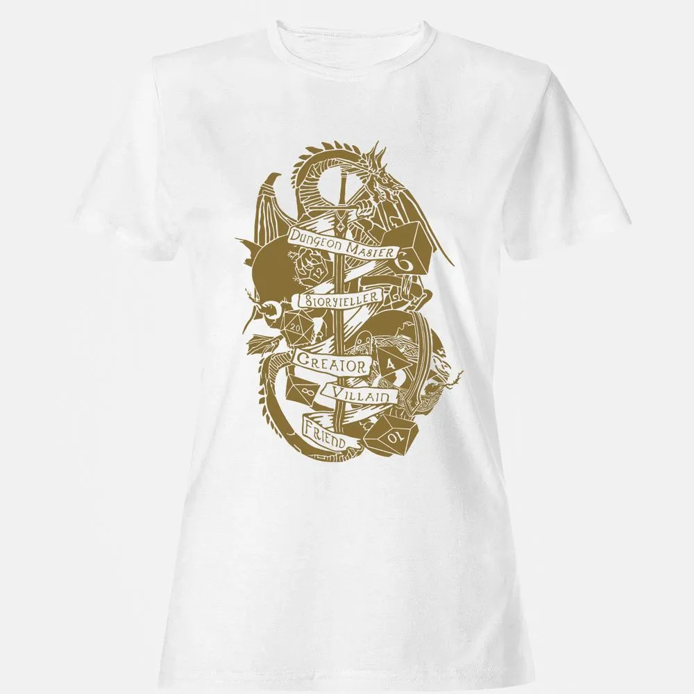 Dungeon Master Dragon Women's T-Shirt - White - 16