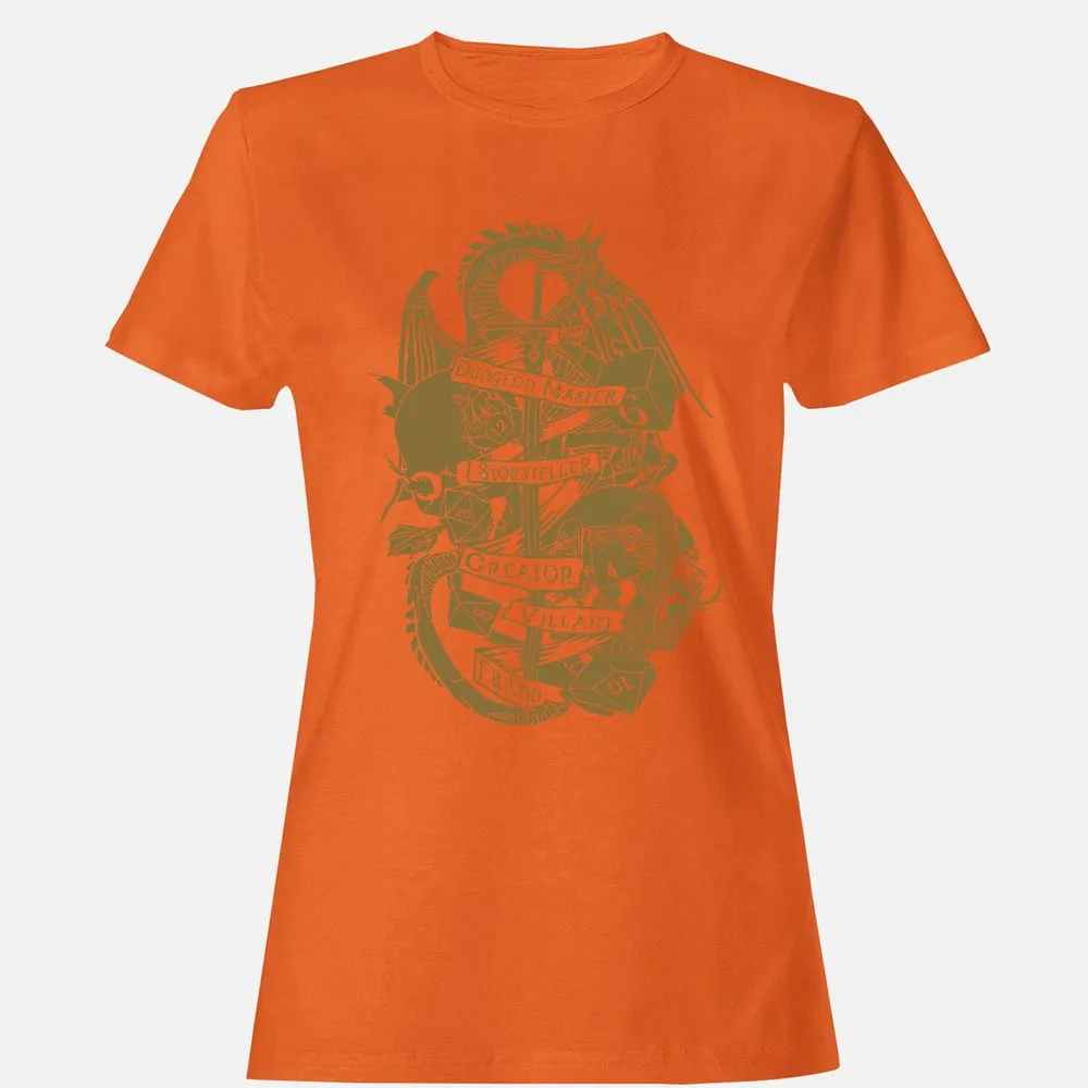 Dungeon Master Dragon Women's T-Shirt - Orange - 11
