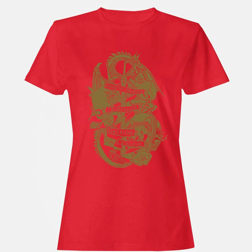Dungeon Master Dragon Women's T-Shirt - Red - 13
