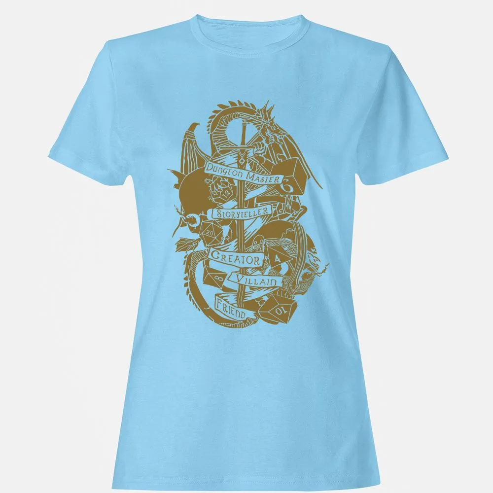 Dungeon Master Dragon Women's T-Shirt - Light Blue - 8