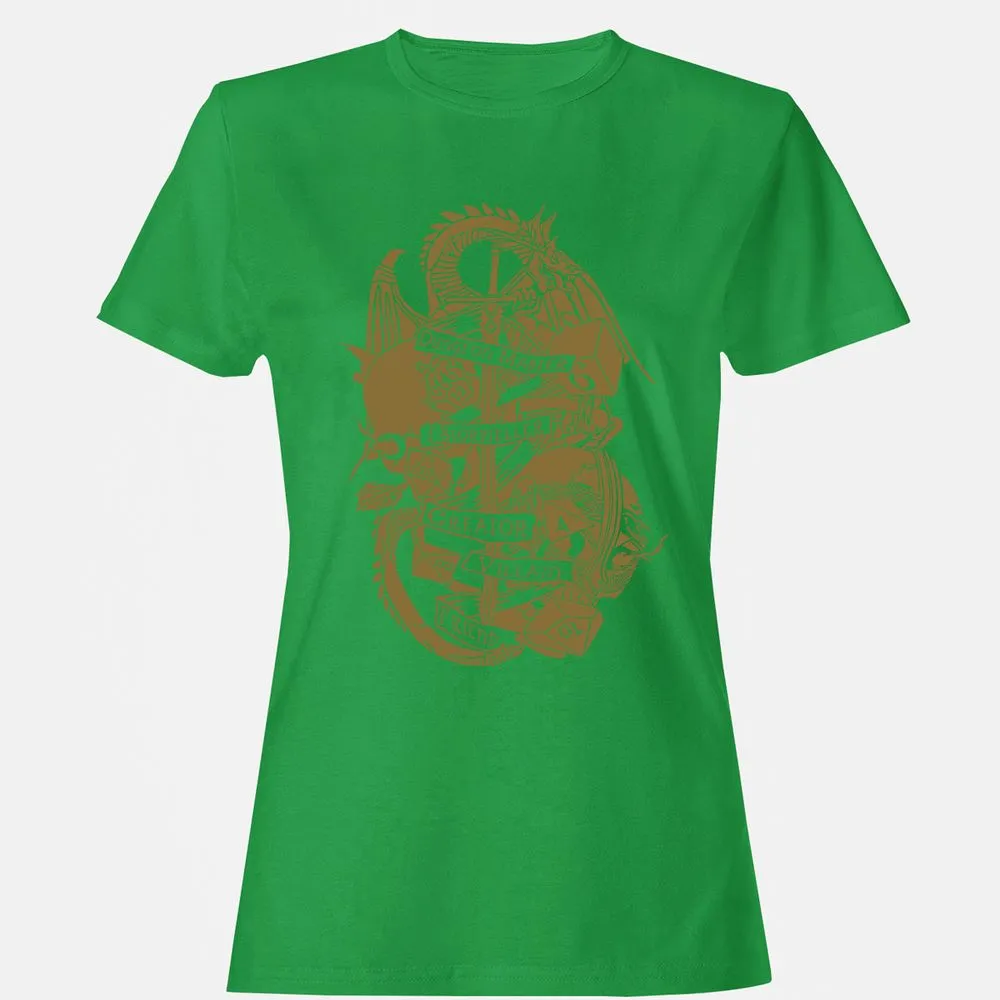 Dungeon Master Dragon Women's T-Shirt - Irish Green - 7