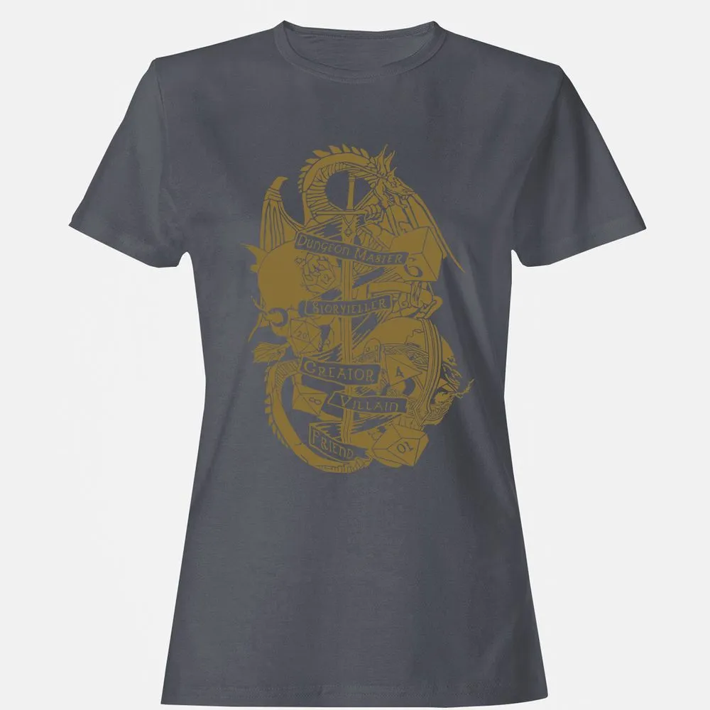 Dungeon Master Dragon Women's T-Shirt - Dark Heather - 5