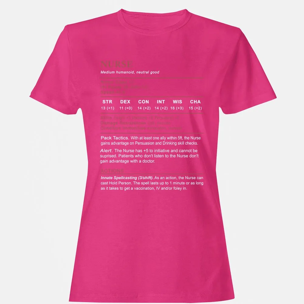 Nurse Stats 2 Women's T-Shirt - Heliconia - 6
