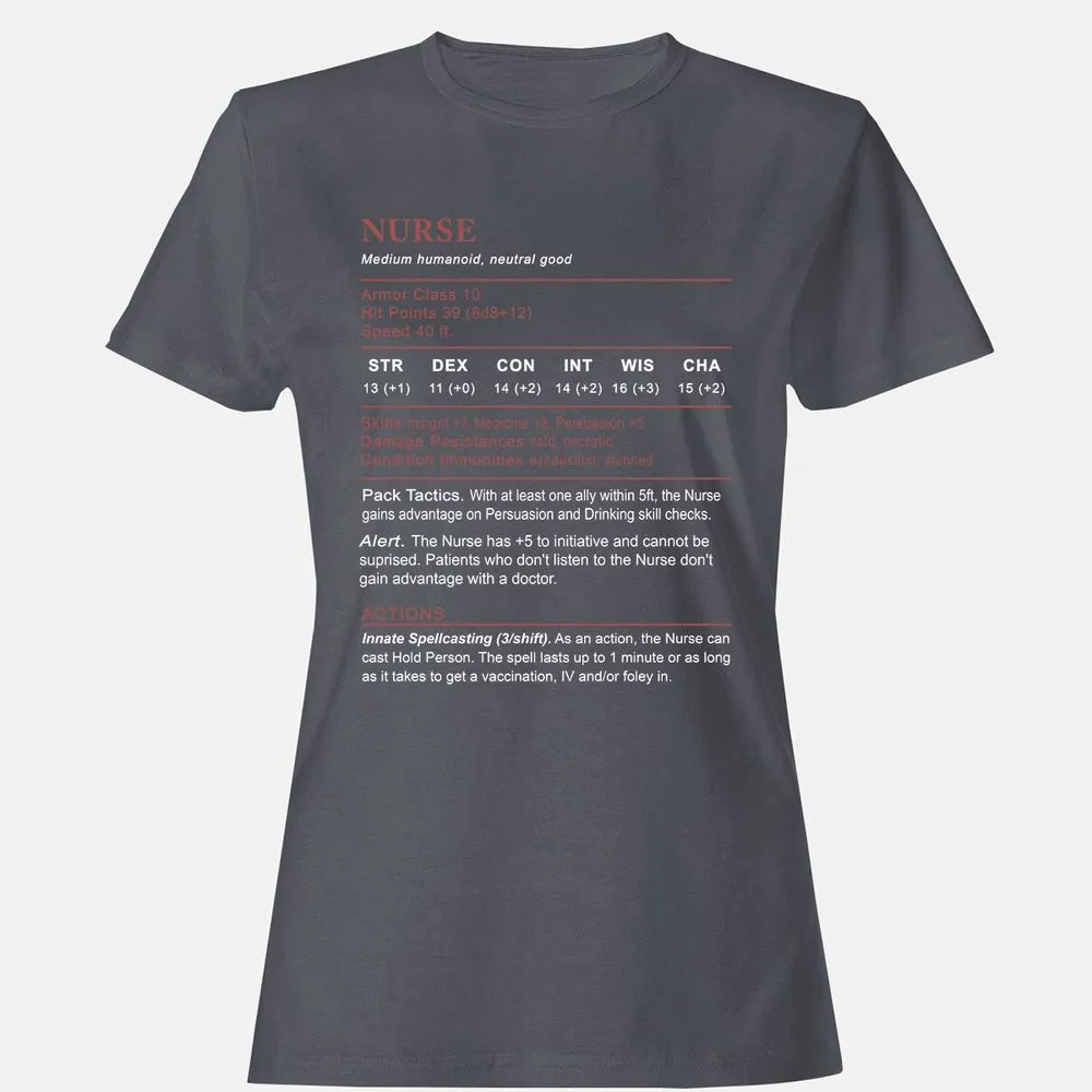 Nurse Stats 2 Women's T-Shirt - Dark Heather - 5