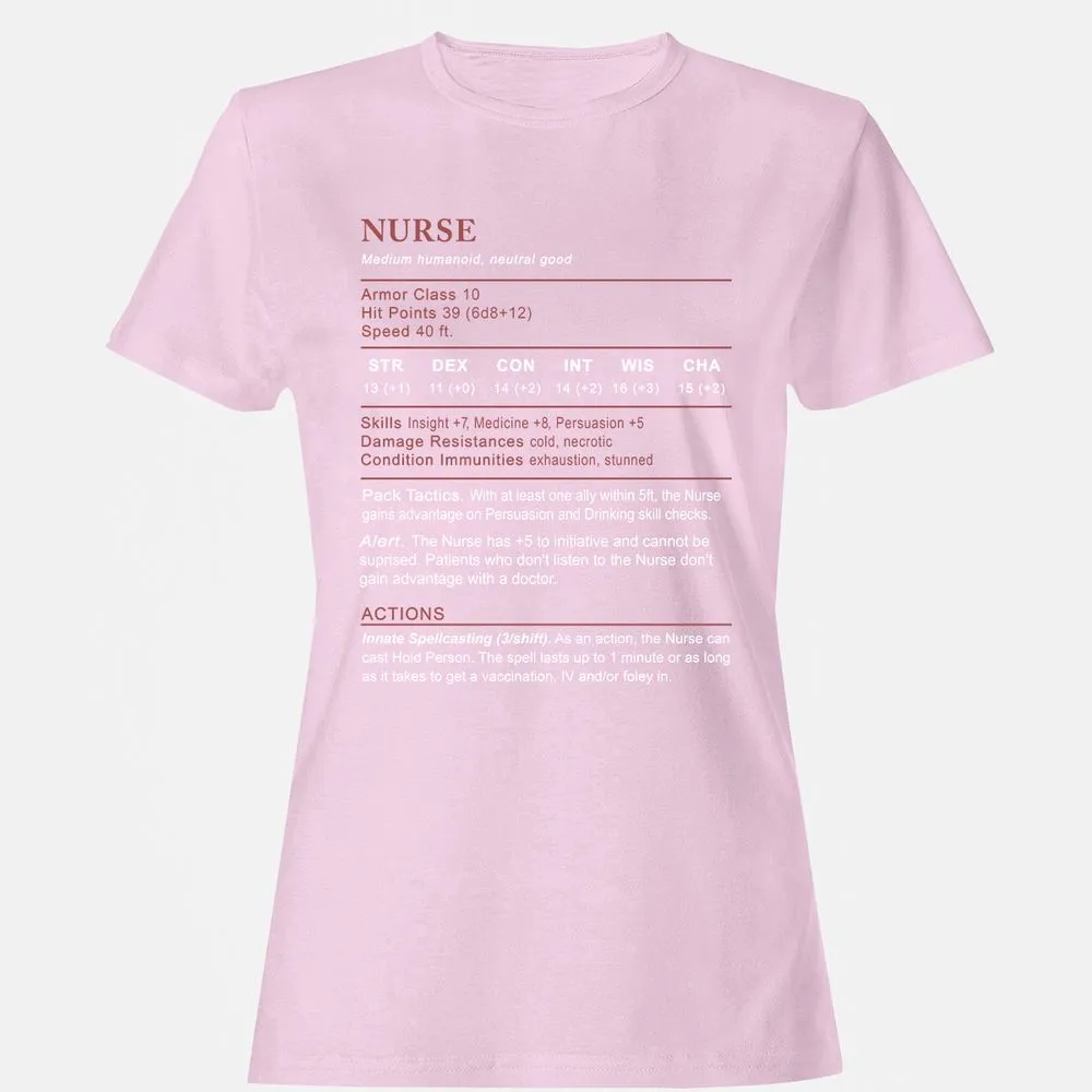 Nurse Stats 2 Women's T-Shirt - Light Pink - 9