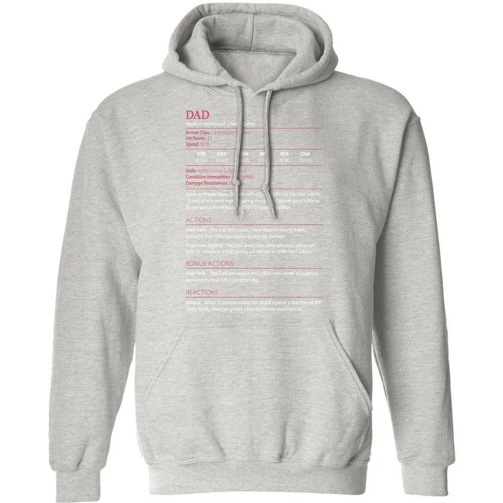 Dad Stats Classic Unisex Hoodie - Ash - 8