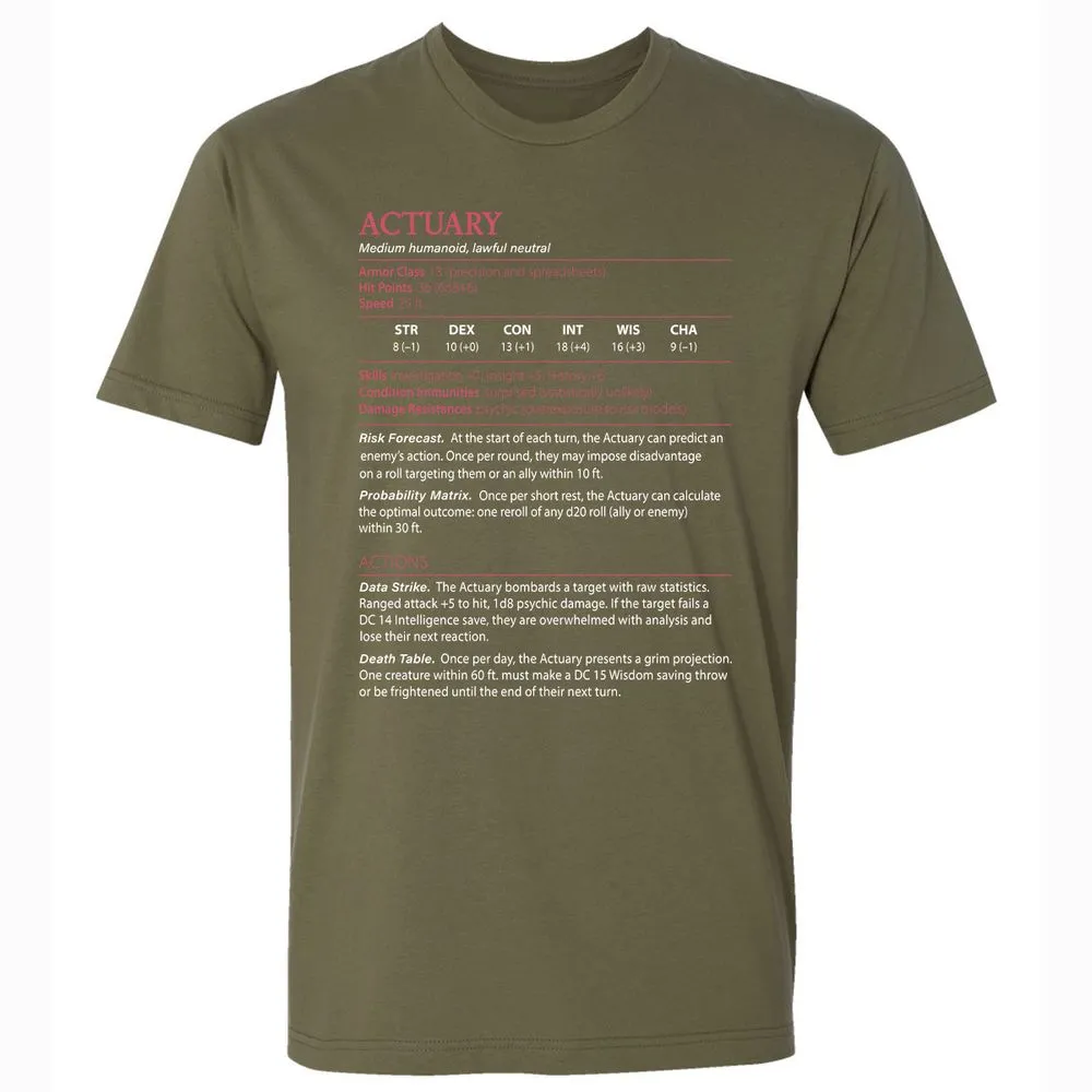 Actuary Stats - Military Green - 5