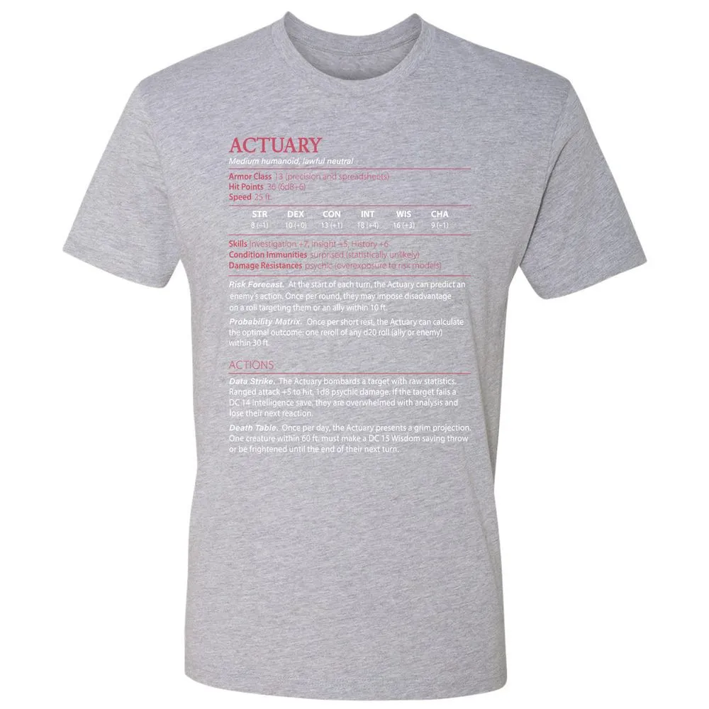 Actuary Stats - Heather Grey - 9
