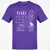 Dad Stats 2 Classic Unisex T-Shirt - Purple - 9