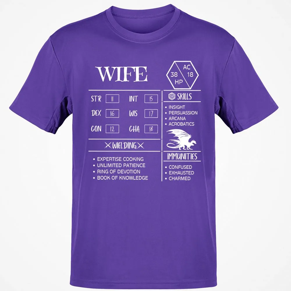 Wife Stats 2 Classic Unisex T-Shirt - Purple - 9