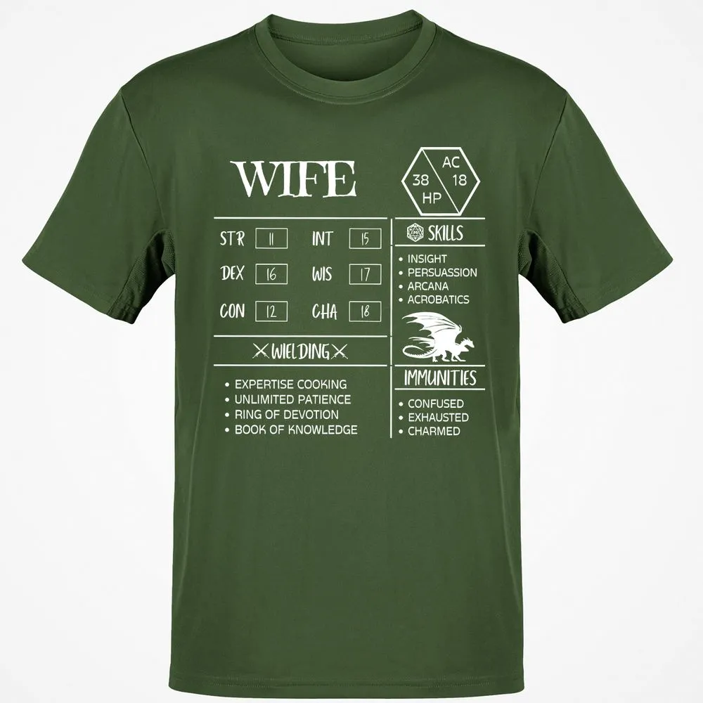 Wife Stats 2 Classic Unisex T-Shirt - Military Green - 6