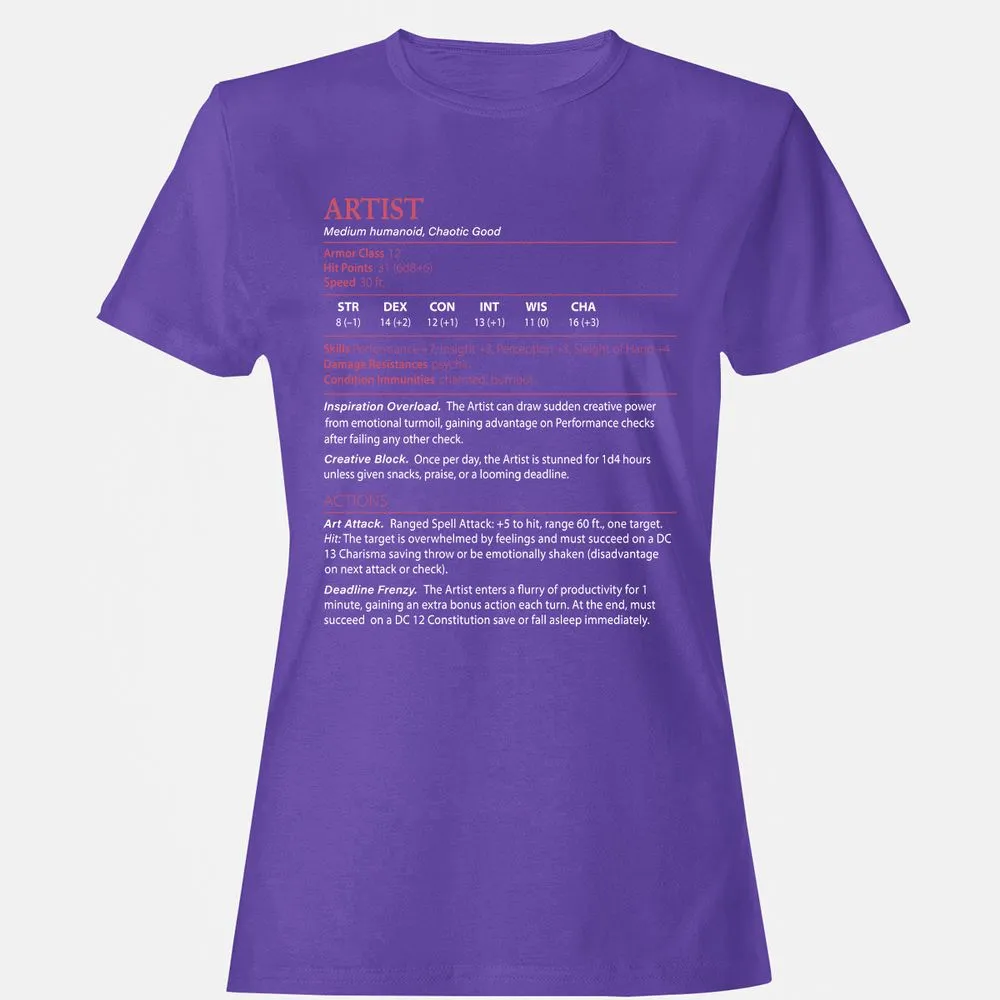Artist Stats Women's T-Shirt - Purple - 12