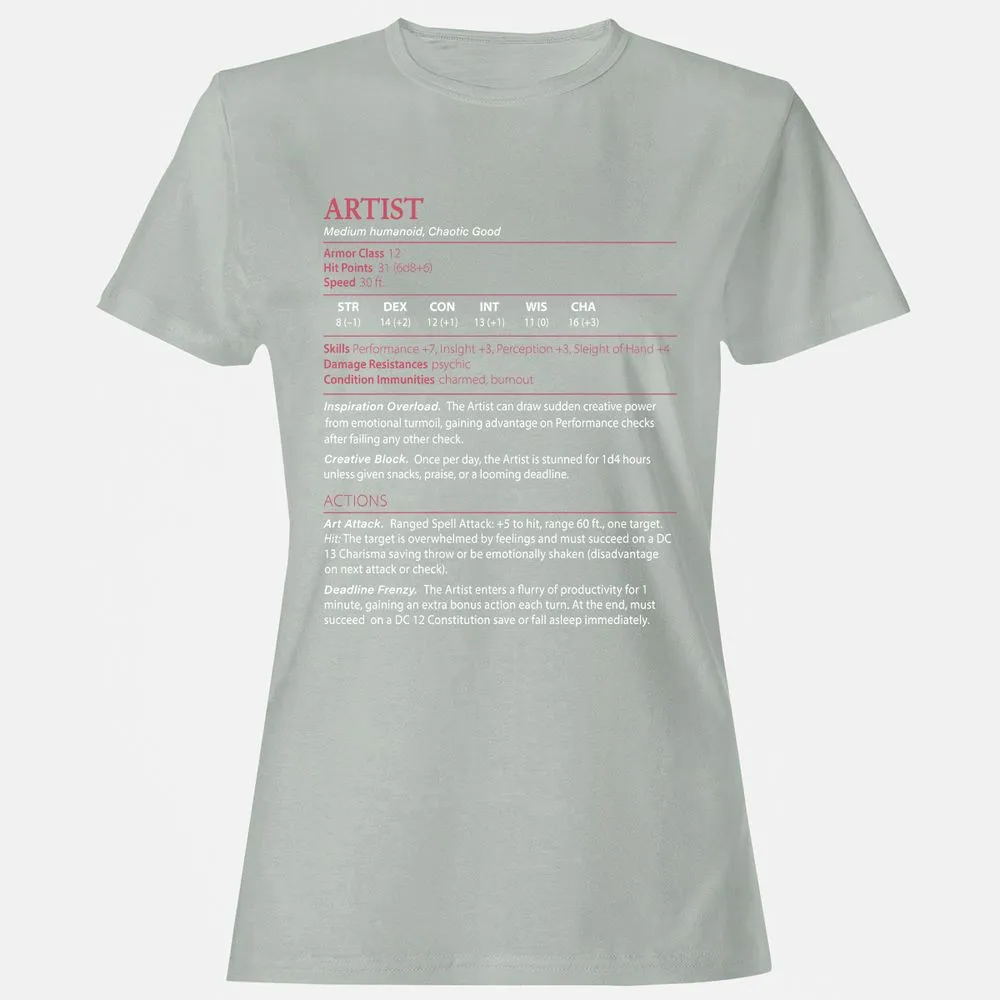 Artist Stats Women's T-Shirt - Ash - 2