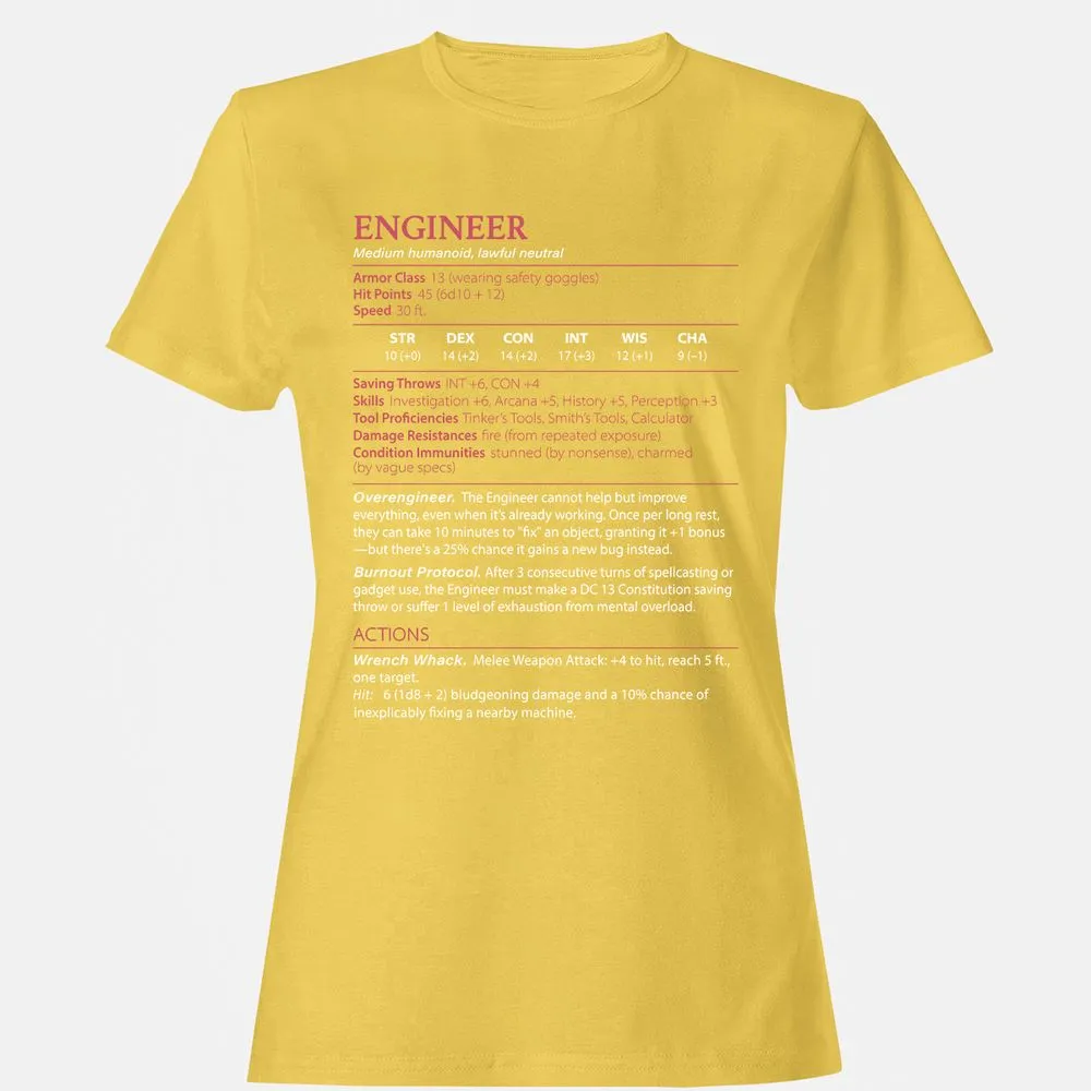 Engineer Stats Women's T-Shirt - Daisy - 4