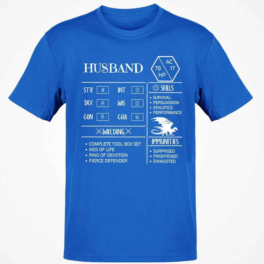 Husband Stats 2 Classic Unisex T-Shirt - Royal - 11