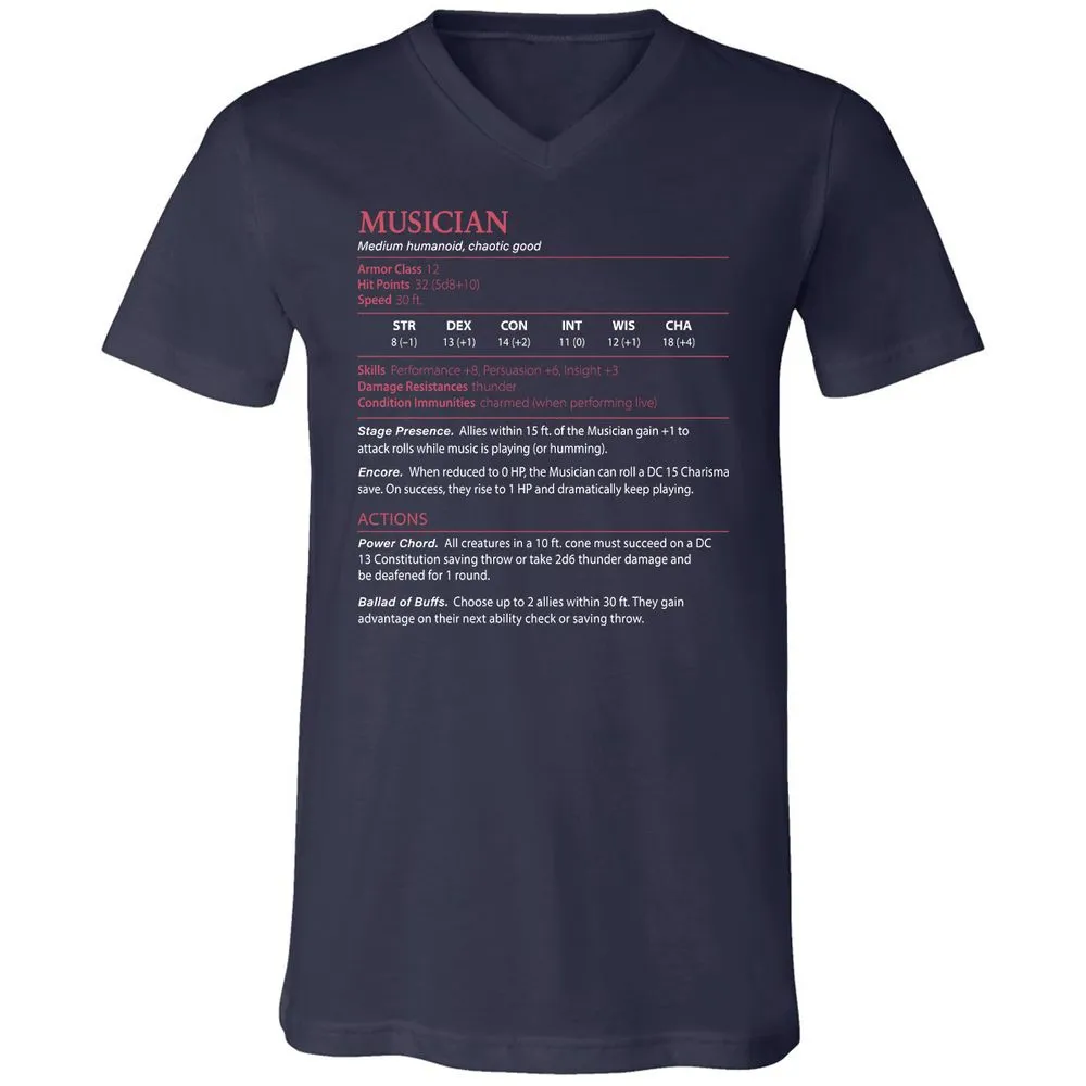 Musician Stats - Navy - 2
