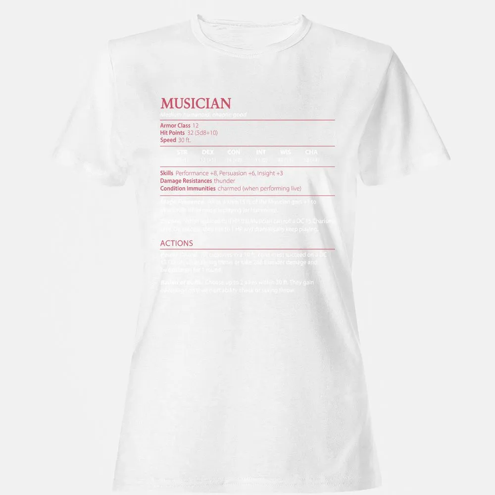 Musician Stats - White - 16
