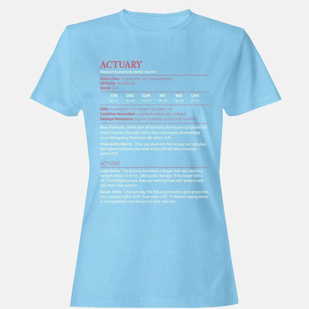 Actuary Stats - Light Blue - 8