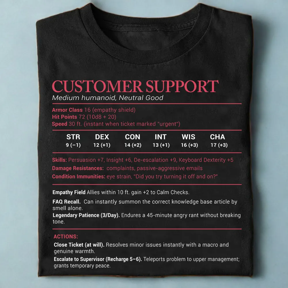 Customer Support Stats Classic Unisex T-Shirt - 1