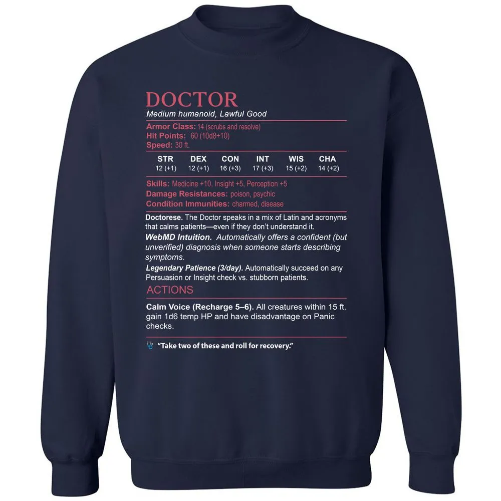 Doctor Stats Classic Unisex Sweatshirt - Navy - 2