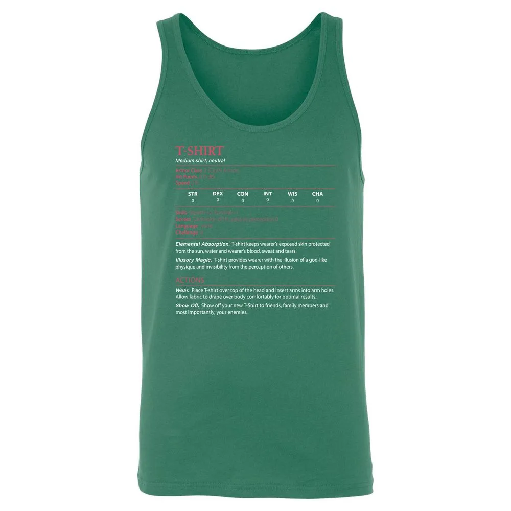 T-Shirt Unisex Jersey Tank - Kelly - 9