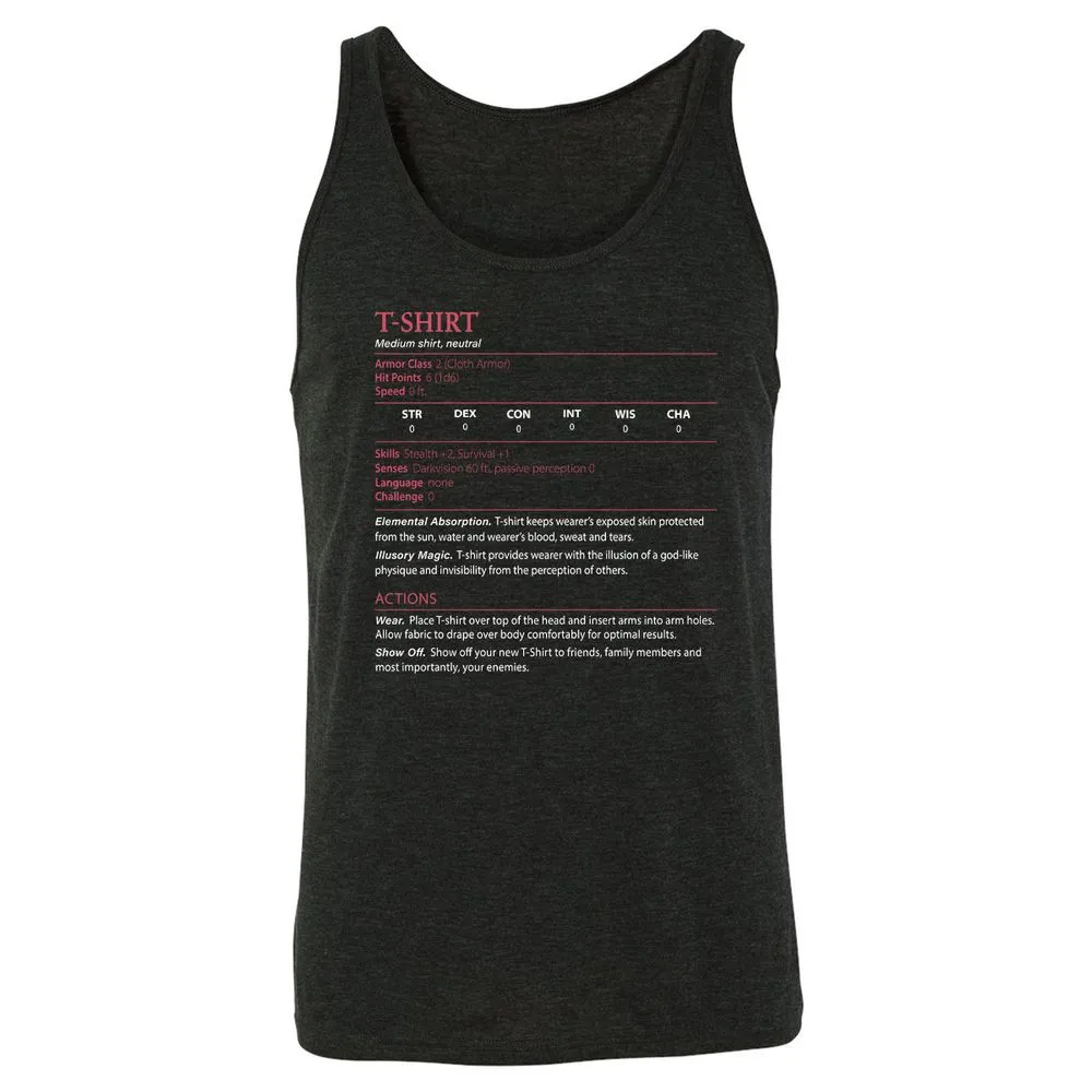 T-Shirt Unisex Jersey Tank - Charcoal Black Triblend - 5