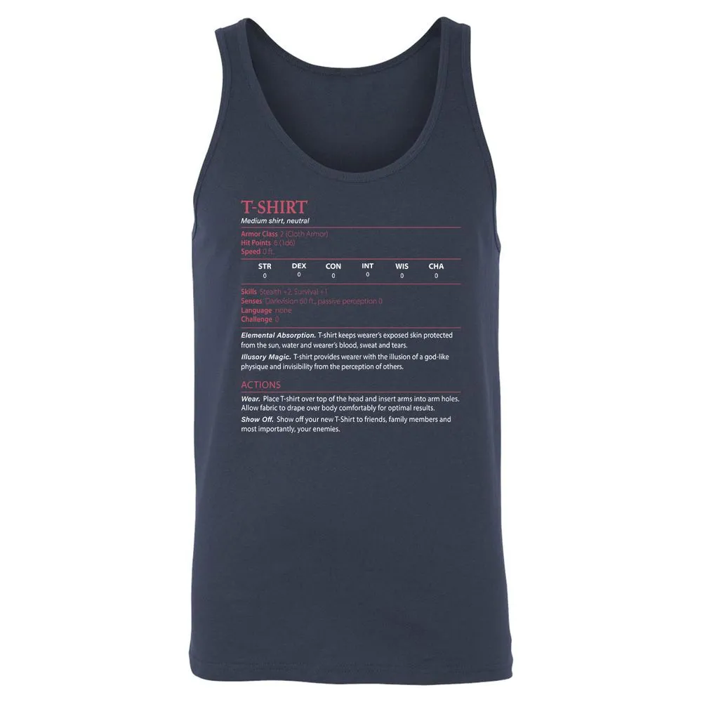 T-Shirt Unisex Jersey Tank - Navy - 2