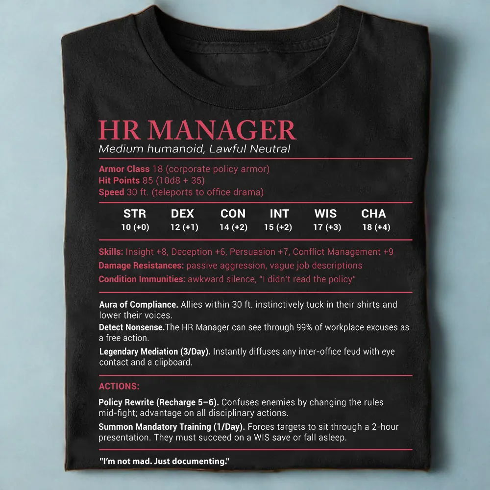 HR Manager Stats Classic Unisex T-Shirt - 1