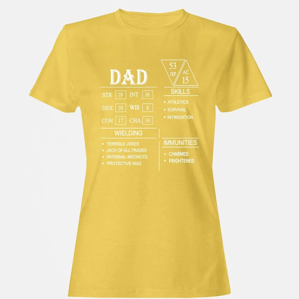 Dad Stat Block Women's T-Shirt - Daisy - 4