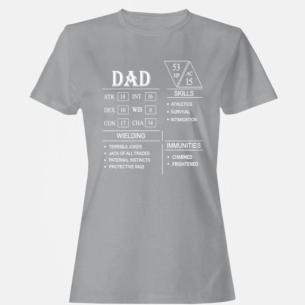 Dad Stat Block Women's T-Shirt - Sport Grey - 15