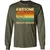 Awesome Dad Explore Dungeons Slay Dragons Long Sleeve T-Shirt - Military Green - 16