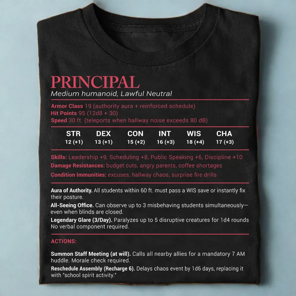 Principal Stats Classic Unisex T-Shirt - 1