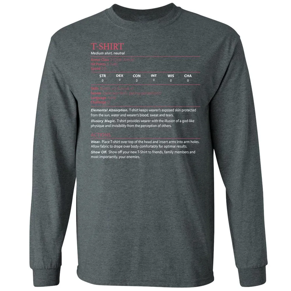 T-Shirt Long Sleeve T-Shirt - Dark Heather - 15
