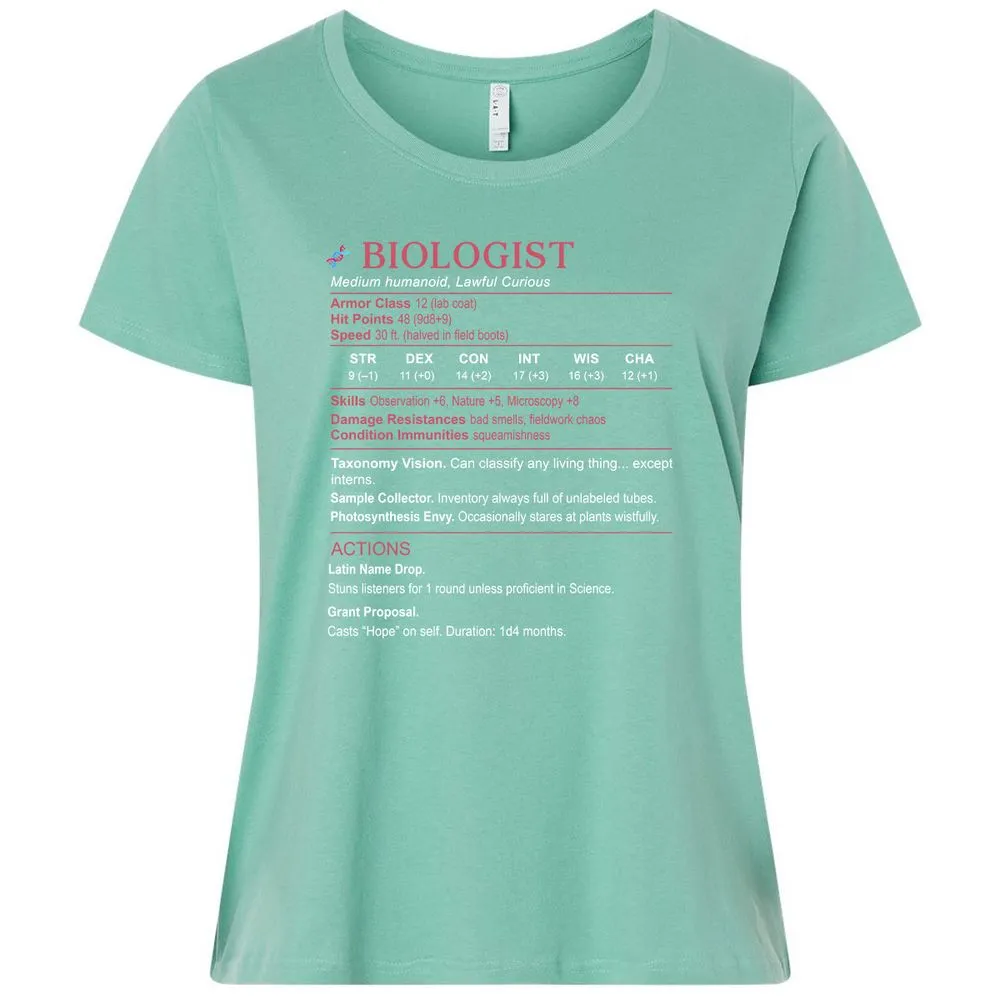 Biologist Stats Ladies Curvy Jersey - Saltwater - 7