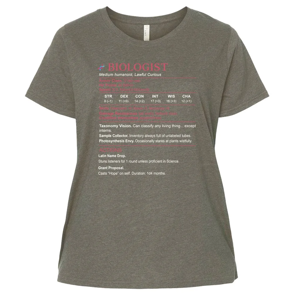 Biologist Stats Ladies Curvy Jersey - Bamboo Blackout - 2