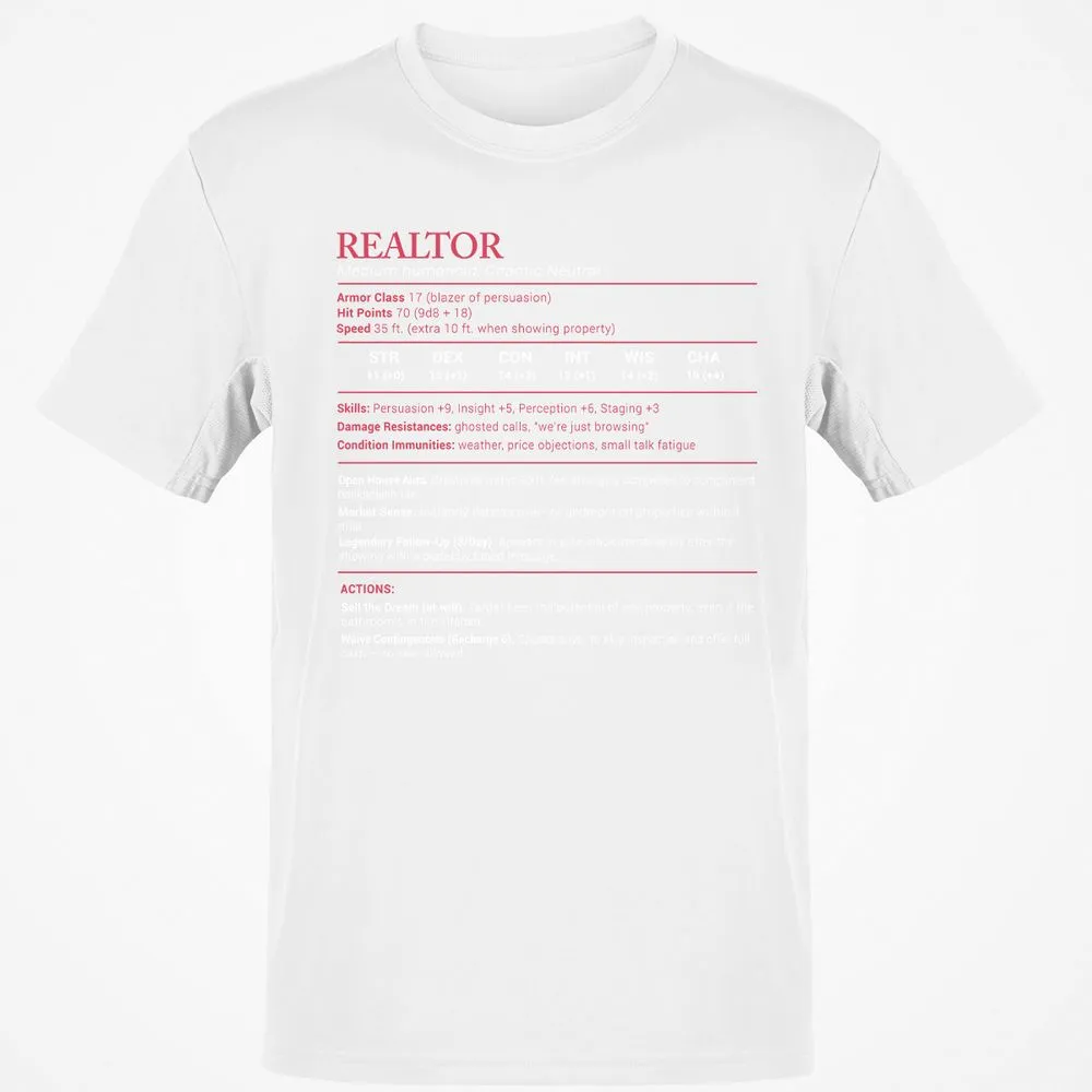 Realtor Stats Classic Unisex T-Shirt - White - 12