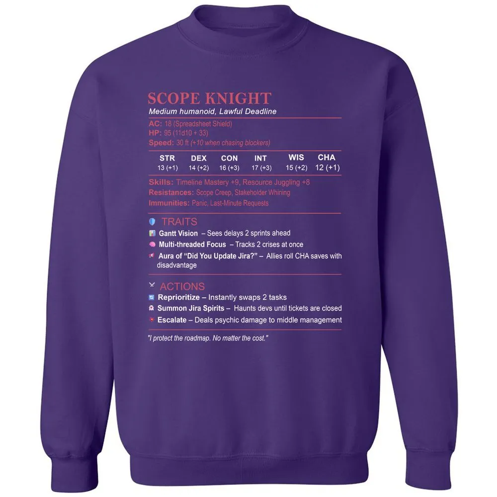 PM Stats Classic Unisex Sweatshirt - Purple - 6