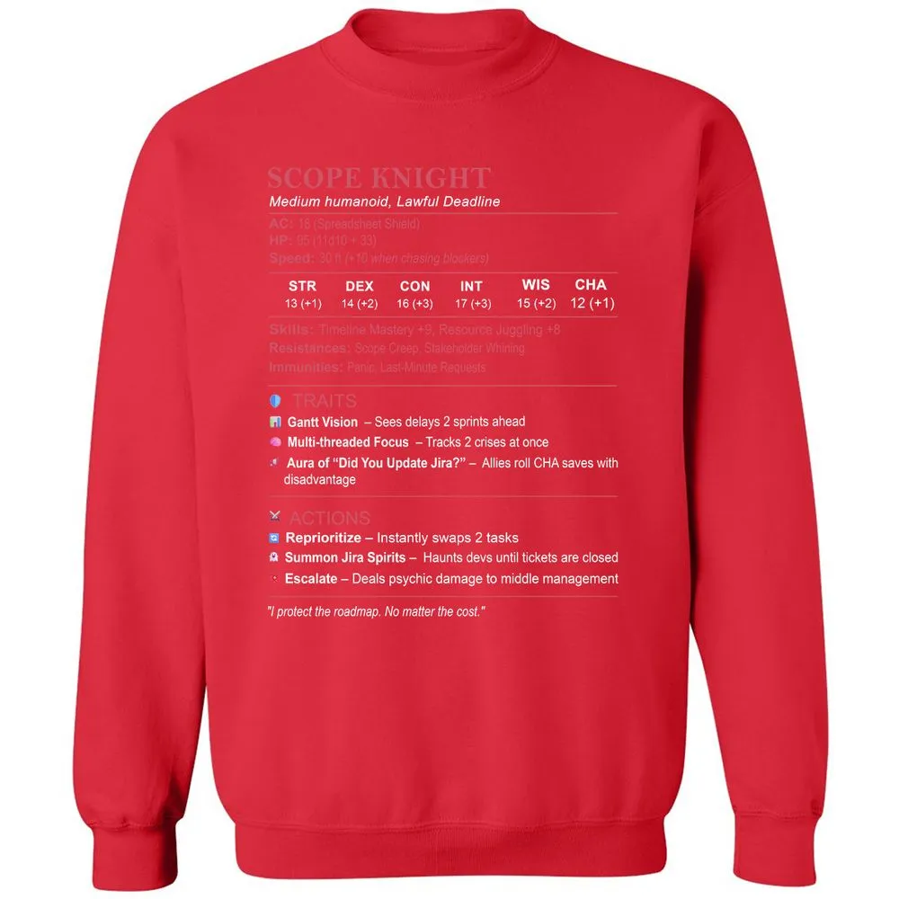 PM Stats Classic Unisex Sweatshirt - Red - 5