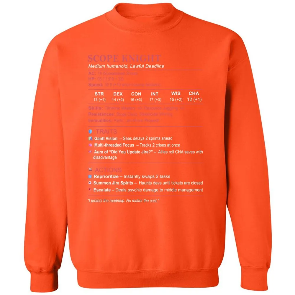 PM Stats Classic Unisex Sweatshirt - Orange - 10