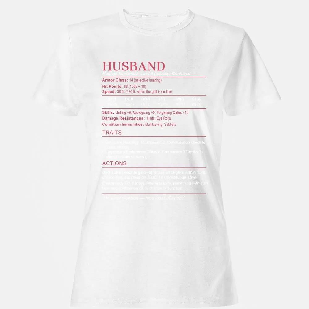 Husband Stats Women's T-Shirt - White - 16