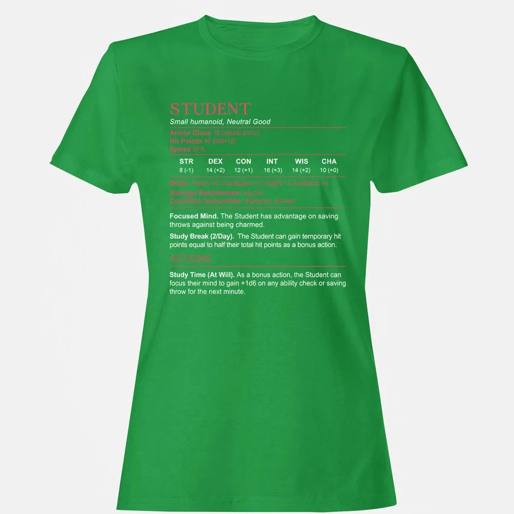 Student Stats Women's T-Shirt - Irish Green - 7