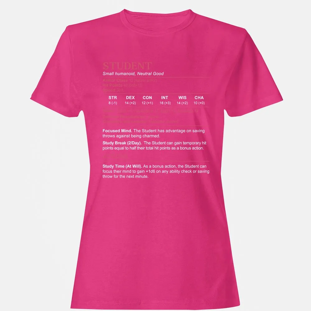 Student Stats Women's T-Shirt - Heliconia - 6