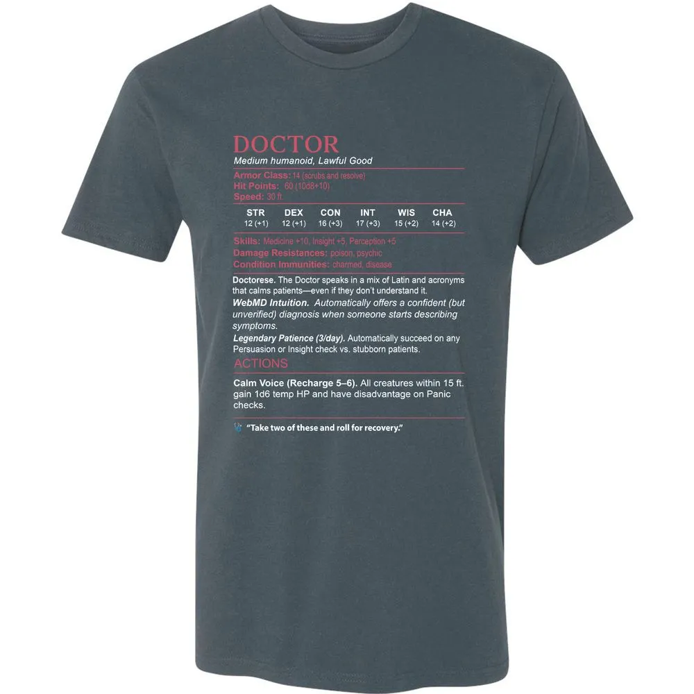 Doctor Stats Premium Unisex T-Shirt - Indigo - 15