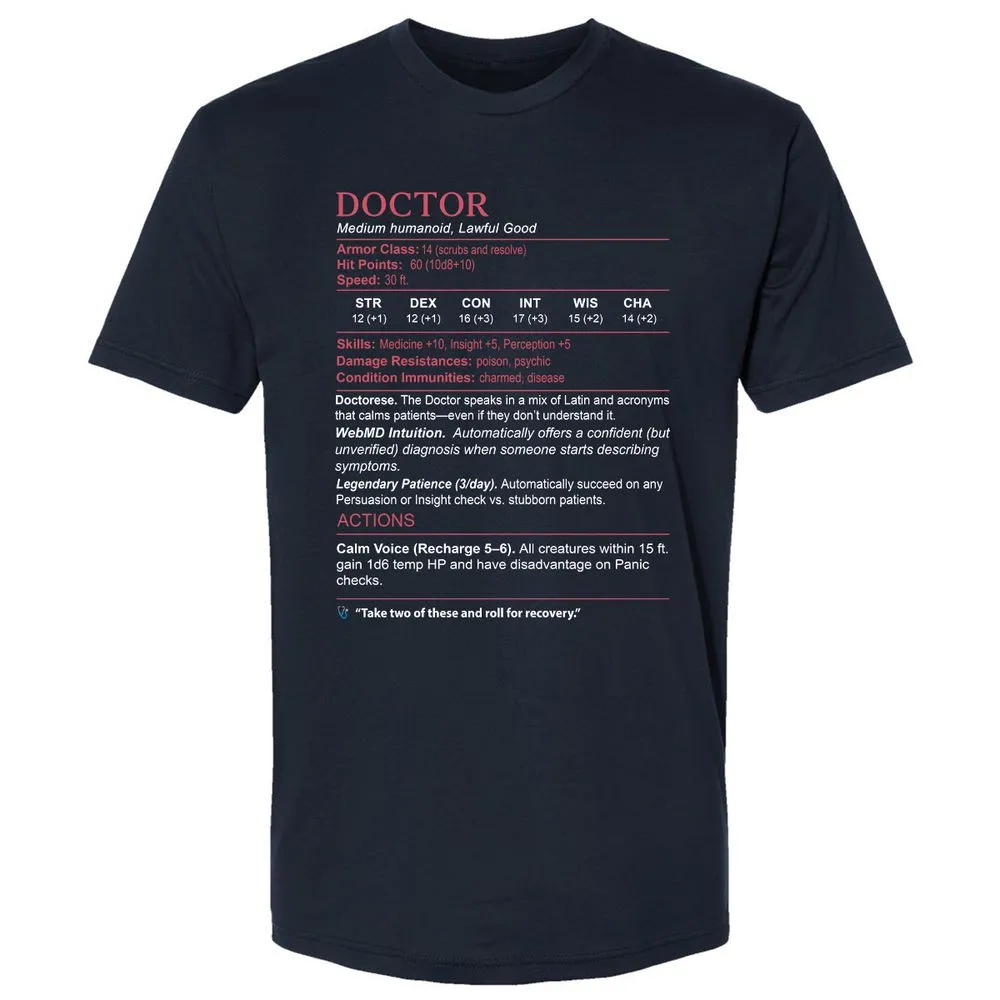 Doctor Stats Premium Unisex T-Shirt - Midnight Navy - 2