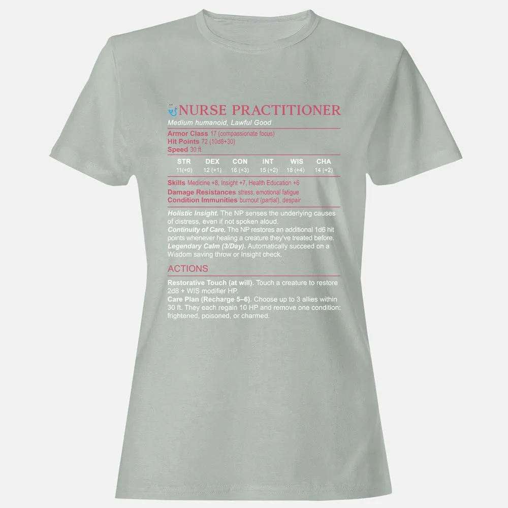 Nurse Practitioner Stats Women's T-Shirt - Ash - 2