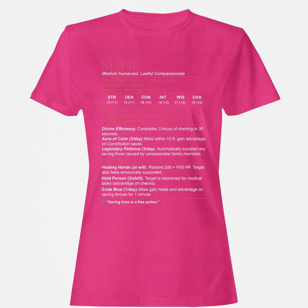 Nurse Stats 3 Women's T-Shirt - Heliconia - 6