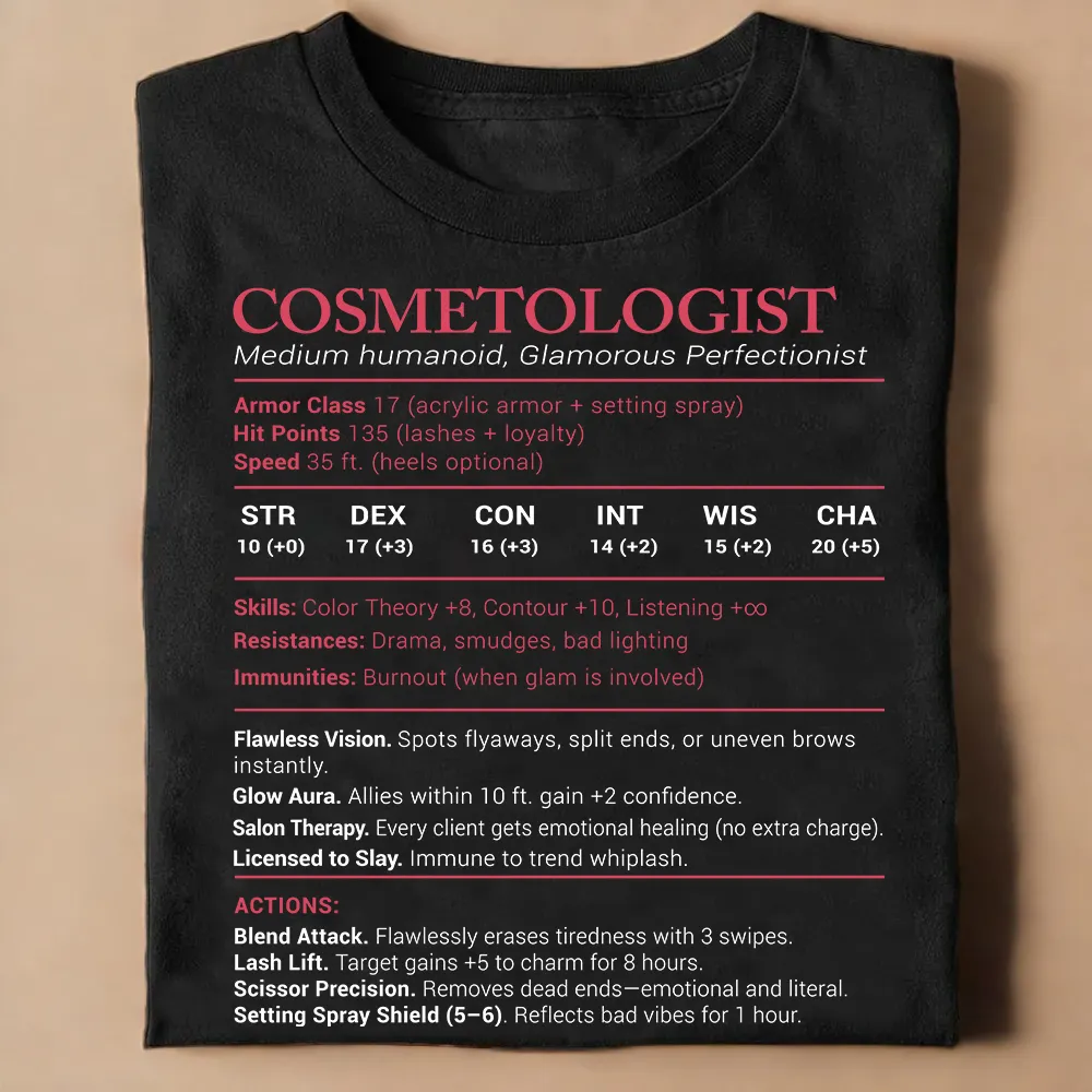 Cosmetologist Stats Classic Unisex T-Shirt - 1