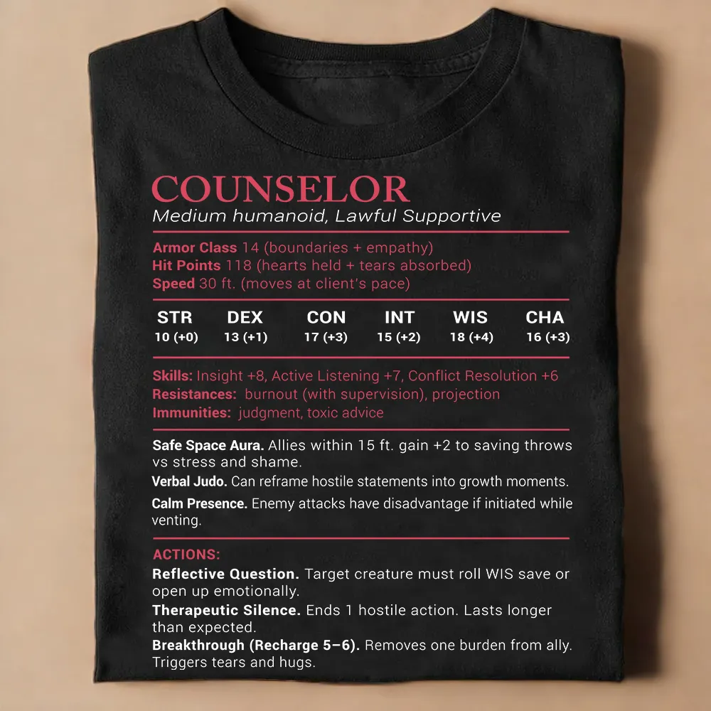 Counselor Stats Classic Unisex T-Shirt - 1